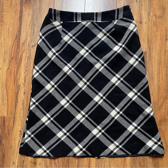 Vintage INED Wool Plaid Skirt Size 2 - Picture 3 of 16